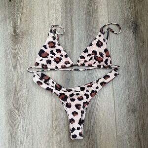 Leopard Print Bikini Set